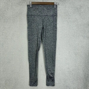 Aerie Leggings womens small gray heathered chill play move  7/8 ankle athleisure